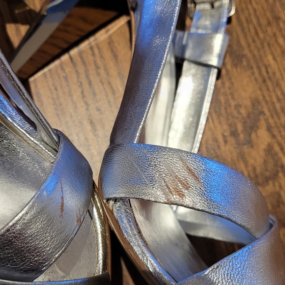 J.Lo silver strappy heels - Picture 3 of 5